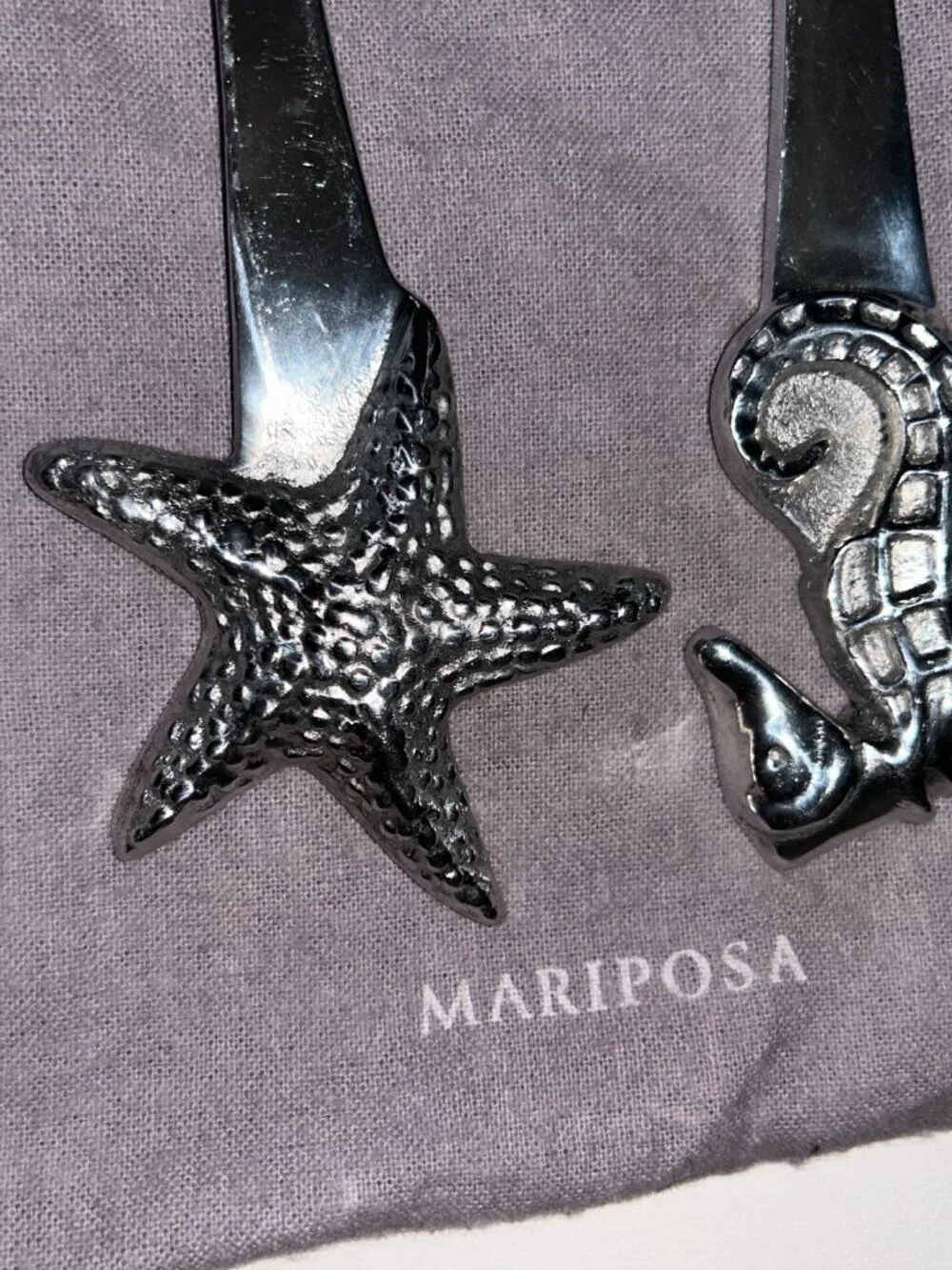 Mariposa Brillante Sea Life Salad Serving Set, Starfish, Seahorse